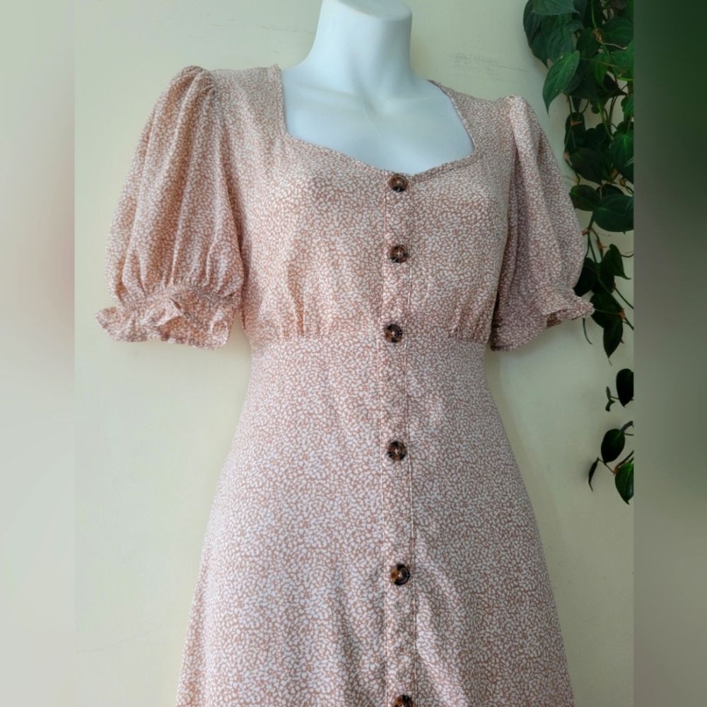 Sienna Sky Vintage style Puff Sleeve Dress Sz.S - Picture 3 of 14